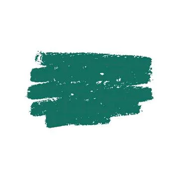 Brush strokes of deep green paint on a textured canvas showcasing the creative Stock Illustration