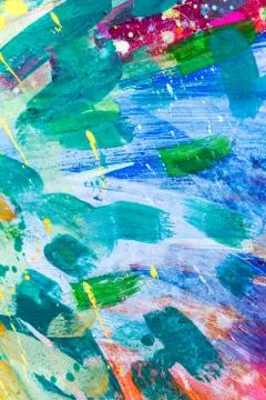 Brush strokes of different colors on a canvas Stock Illustration