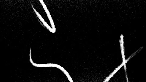 Brush strokes doodle scribble lines on grunge textured photocopy paper. Video stock 306877975