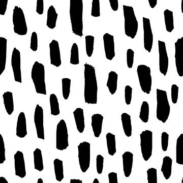 Brush strokes doodle vector seamless pattern. Stock Illustration