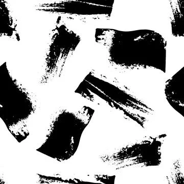 Brush strokes doodle vector seamless pattern. Stock Illustration