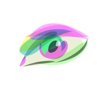 Brush strokes eye Stock Illustration