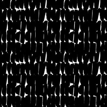 Brush strokes hand drawn vector seamless pattern. Stock Illustration