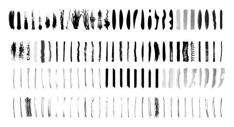 Brush strokes hand drawn vector illustration - Vector Stock Illustration