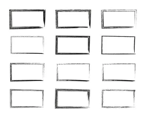 Brush strokes hand drawn vector illustration - Vector Illustrazione stock