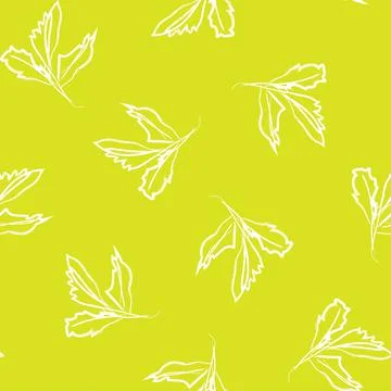 Brush Strokes Leaf Seamless Pattern Design 스톡 일러스트