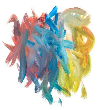 Brush strokes multicolor Foto stock