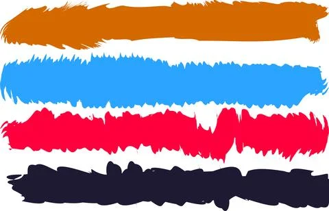 Brush strokes in rectangular shape for backdrops. Colorful artistic hand dr.. 库存照片
