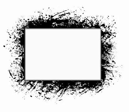 Brush strokes set, a black and white shape vector brush stroke Stock Illustration