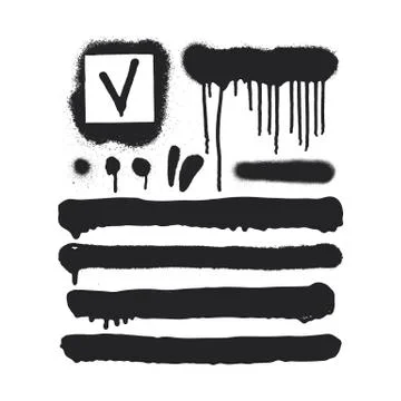 Brush Strokes Set Stock Illustration