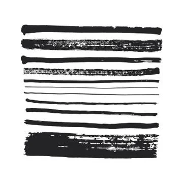 Brush Strokes Set Stock Illustration