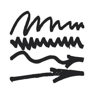 Brush Strokes Set Stock Illustration