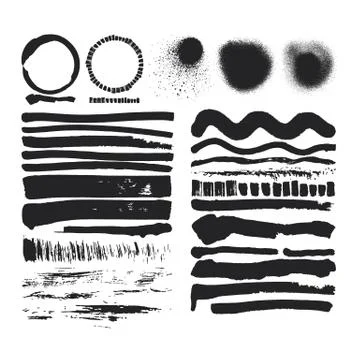 Brush Strokes Set Stock Illustration