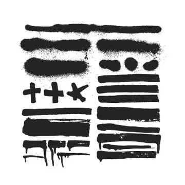 Brush Strokes Set Stock Illustration