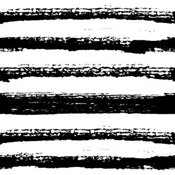 Brush Strokes Stripes Pattern. Seamless background from painted elements イラスト素材