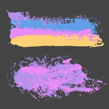 Brush strokes vector. Colorful backgrounds. Grunge design elements Stock Illustration