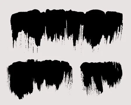 Brush strokes vector. Dripping paint. Illustrazione stock