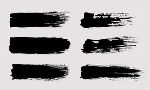Brush strokes vector. Paintbrush collection Stock Illustration