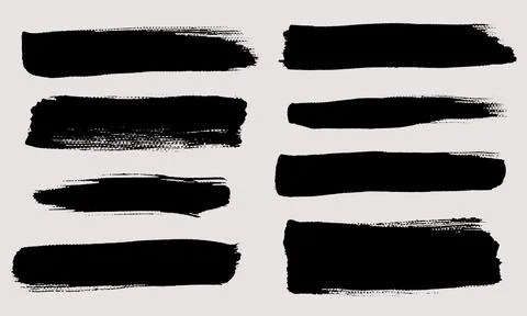 Brush strokes vector. Paintbrush collection Stock Illustration