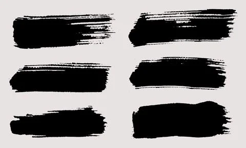 Brush strokes vector. Paintbrush collection Stock Illustration