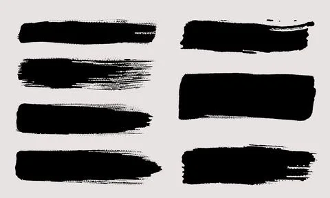 Brush strokes vector. Paintbrush collection Stock Illustration