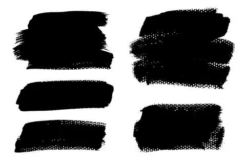 Brush strokes vector. Painted rectangles and long strokes Stock Illustration