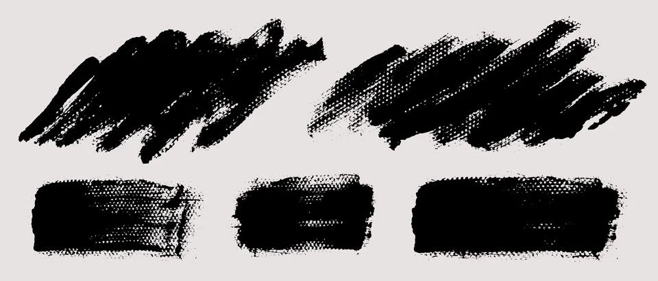 Brush strokes vector. Painted rectangles set Stock Illustration