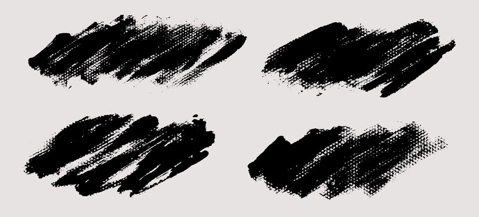 Brush strokes vector. Painted rectangles set Stock Illustration