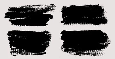 Brush strokes vector. Painted rectangles set Stock Illustration