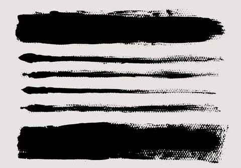 Brush strokes vector. Painted rectangles set Stock Illustration