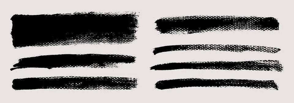 Brush strokes vector. Painted rectangles set Stock Illustration