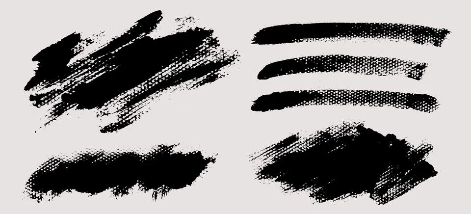 Brush strokes vector. Painted rectangles set Stock Illustration