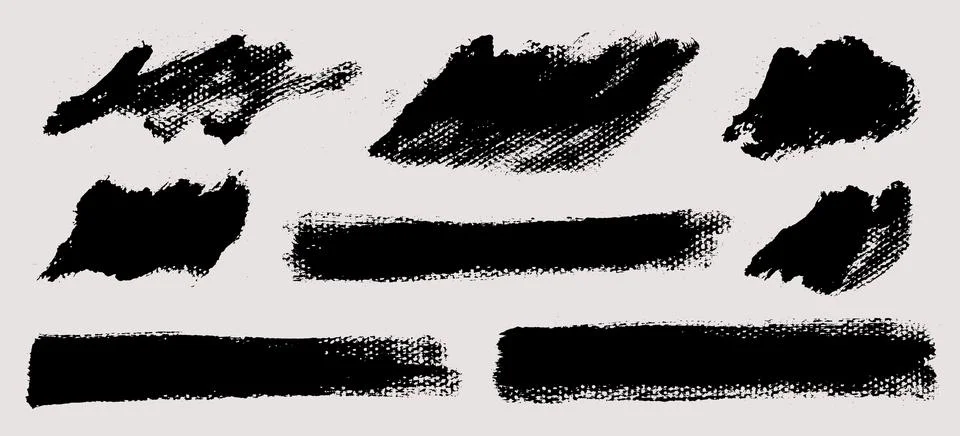Brush strokes vector. Painted rectangles set Stock Illustration