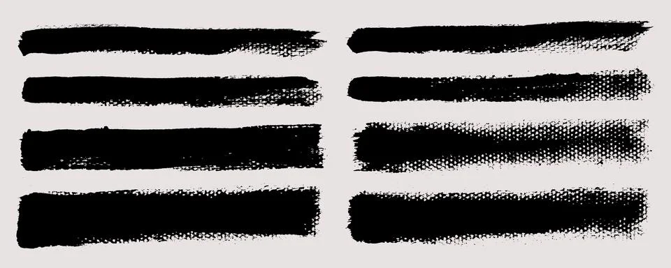 Brush strokes vector. Painted rectangles set Stock Illustration