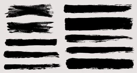 Brush strokes vector. Painted rectangles set Stock Illustration