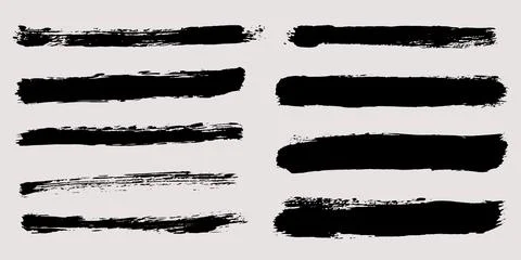 Brush strokes vector. Painted rectangles set Illustrazione stock