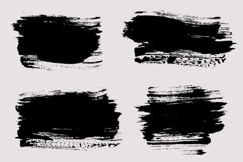 Brush strokes vector. Painted rectangles set Illustrazione stock