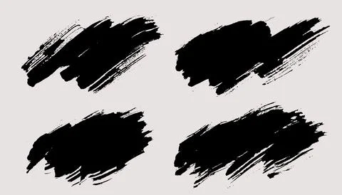 Brush strokes vector. Painted rectangles set Stock Illustration