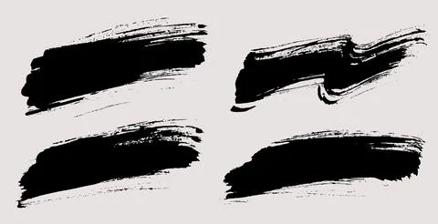 Brush strokes vector. Painted rectangles set Stock Illustration