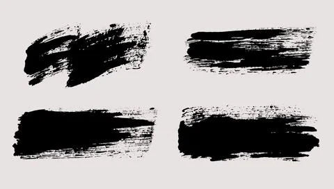 Brush strokes vector. Painted rectangles set Stock Illustration
