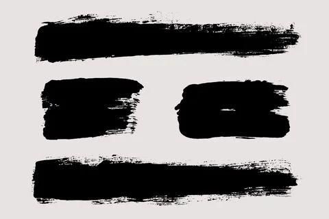 Brush strokes vector. Painted rectangles set Stock Illustration