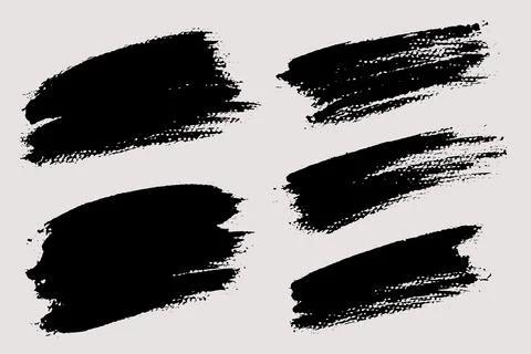 Brush strokes vector. Painted rectangles set Stock Illustration