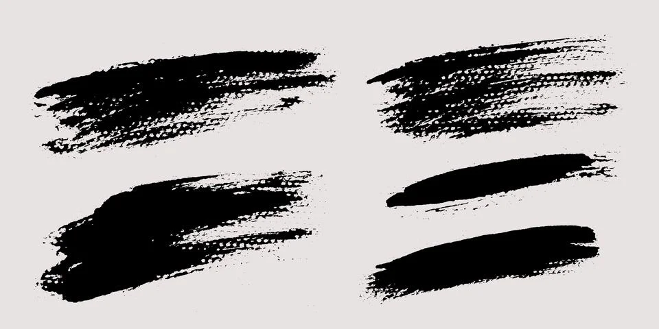 Brush strokes vector. Painted rectangles set Stock Illustration