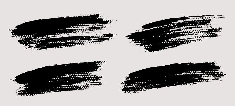 Brush strokes vector. Painted rectangles set Stock Illustration