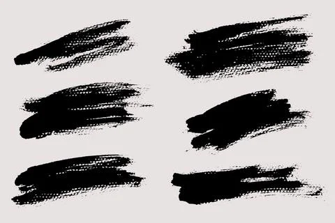Brush strokes vector. Painted rectangles set Stock Illustration