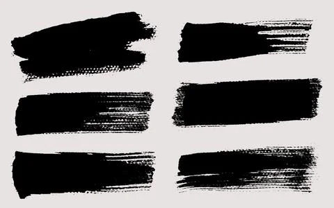 Brush strokes vector. Painted rectangles set Stock Illustration
