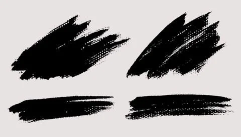Brush strokes vector. Painted rectangles set Stock Illustration