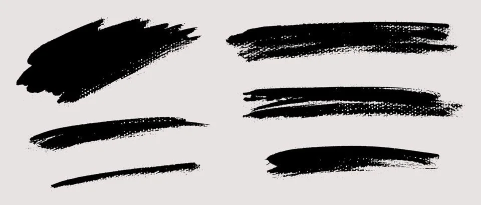 Brush strokes vector. Painted rectangles set Stock Illustration