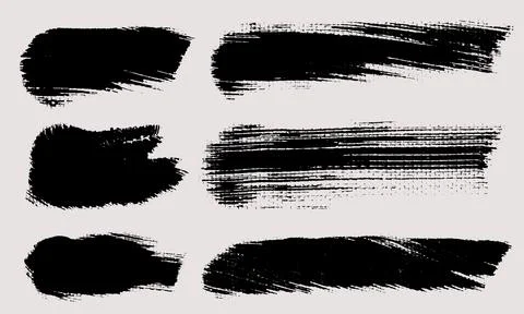 Brush strokes vector. Painted rectangles set Stock Illustration