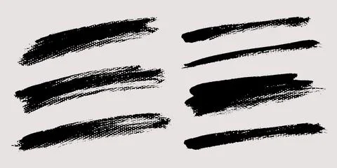 Brush strokes vector. Painted rectangles set Illustrazione stock